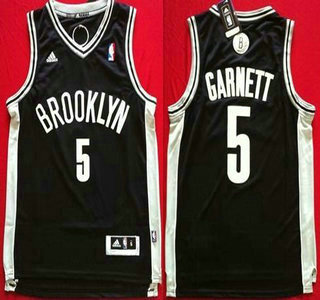 Brooklyn Nets #5 Kevin Garnett Revolution 30 Swingman Black Jersey