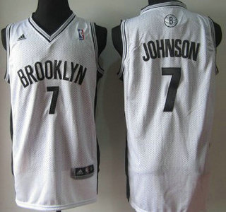 Brooklyn Nets #7 Joe Johnson White Swingman Jersey