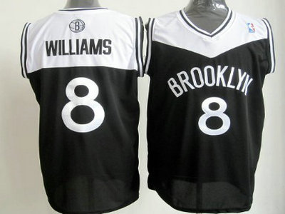 Brooklyn Nets 8 Deron Williams Black Authentic Jersey
