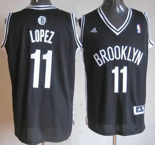 Brooklyn Nets 11 Brook Lopez Revolution 30 Swingman Black Jersey