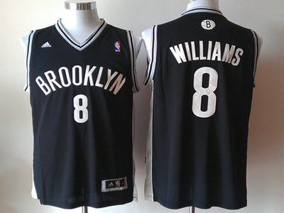 Brooklyn Nets 8 Deron Williams All Black Authentic Jersey