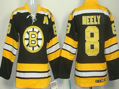 Boston Bruins 8 Cam Neely Black CCM Womens Jersey