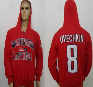 CCM Washington Capitals #8 Alex Ovechkin Red Hoody