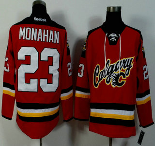 Men's Calgary Flames #23 Sean Monahan 2015 Red Jersey