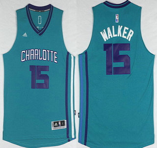 Charlotte Hornets #15 Kemba Walker Revolution 30 Swingman 2015 New Teal Green Jersey
