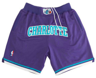 Charlotte Hornets Shorts (PURPLE) JUST DON By Mitchell & Ness