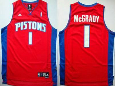 Cheap Detroit Pistons 1 Tracy McGrady Red Jersey