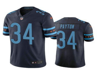 Chicago Bears #34 Walter Payton Navy City Edition Vapor Limited Jersey