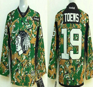 Chicago Blackhawks #19 Jonathan Toews 2014 Camo Kids Jersey