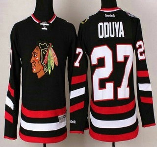 Chicago Blackhawks #27 Johnny Oduya 2014 Stadium Series Black Kids Jersey