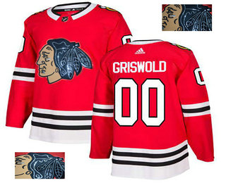 Chicago Blackhawks 00 Clark Griswold Red Glittery Edition Adidas Jersey