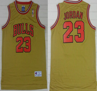 Chicago Bulls #23 Michael Jordan 1997 Gold Soul Swingman Jersey