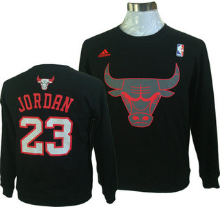 Chicago Bulls #23 Michael Jordan Black Hoody