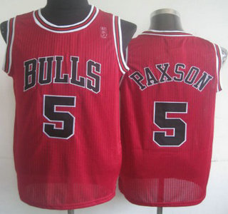 Chicago Bulls #5 John Paxson Red Hardwood Classics Soul Swingman Throwback Jersey
