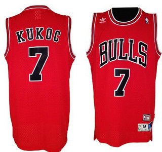 Chicago Bulls #7 Toni Kukoc Red Hardwood Classics Soul Swingman Throwback Jersey