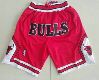 Chicago Bulls 1997-98 Red Swingman Throwback Shorts 001