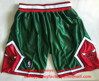 Chicago Bulls Green AU Throwback Just Don Shorts