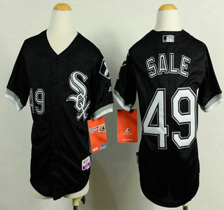 Chicago White Sox #49 Chris Sale Black Kids Jersey