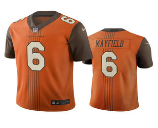 Cleveland Browns #6 Baker Mayfield Brown Vapor Limited City Edition Jersey