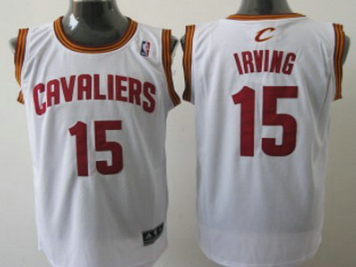 Cleveland Cavaliers 15 Irving White Authentic Jersey