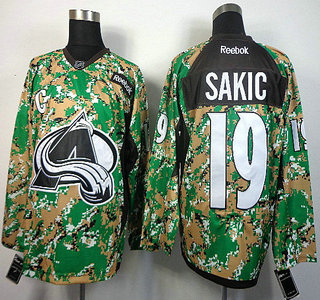 Colorado Avalanche #19 Joe Sakic With C Patch 2014 Camo Jersey