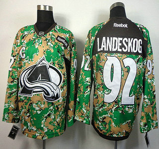 Colorado Avalanche #92 Gabriel Landeskog With C Patch 2014 Camo Jersey