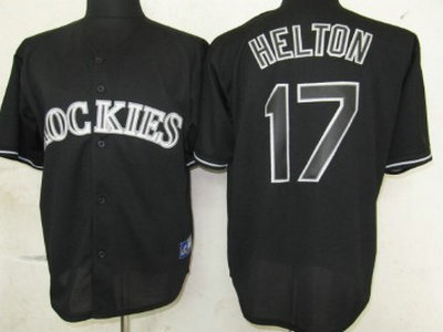 Colorado Rockies 17 Todd Helton 2012 Black Fashion Jersey
