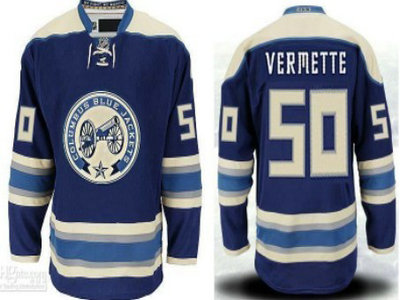 Columbus Blue Jackets #50 Antoine Vermette Blue New Third Jersey