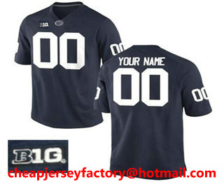 Custom Men's Penn State Nittany Lions Nike Navy Blue Limited Football Jersey - with name