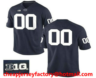 Custom Men's Penn State Nittany Lions Nike Navy Blue Limited Football Jersey -without name