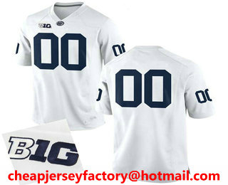 Custom Men's Penn State Nittany Lions Nike White Limited Football Jersey - Without name
