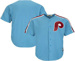 Custom Philadelphia Phillies Light Blue Cooperstown Cool base Jersey