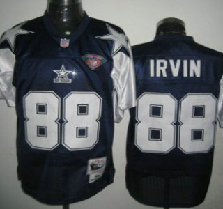Dallas Cowboys #88 Michael Irvin Blue Thanksgivings 75TH Throwback Jersey