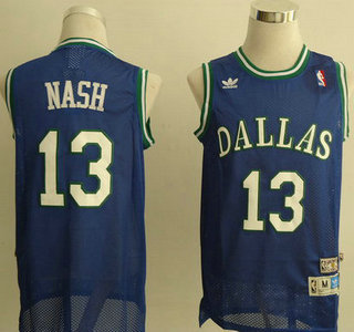 Dallas Mavericks #13 Steve Nash Light Blue Swingman Throwback Jersey