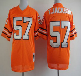 Denver Broncos #57 Tom Jackson Orange Throwback Jersey