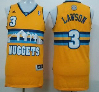 Denver Nuggets 3 Ty Lawson Yellow Kids Jersey