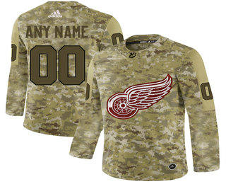 Detroit Red Wings Camo Men's Customized Adidas Jersey