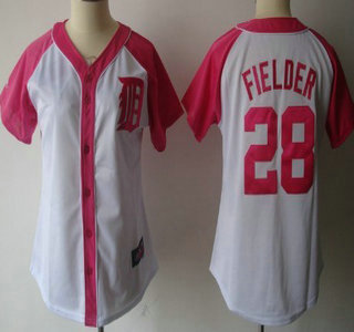Detroit Tigers #28 Prince Fielder 2012 Fashion Womens Jersey