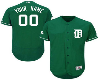 Detroit Tigers Green Celtic Men's Customized Flexbase Jersey