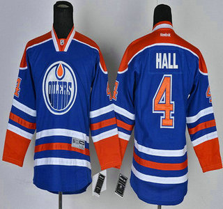 Edmonton Oilers #4 Taylor Hall Royal Blue Kids Jersey