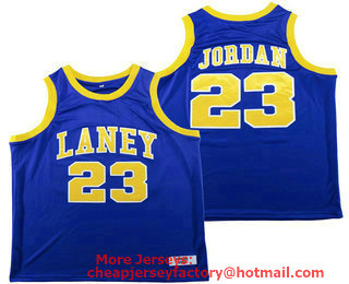 Emsley A. Laney High School #23 Michael Jordan Blue Swingman High School Basketball Jersey