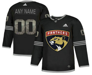 Florida Panthers Black Shadow Logo Print Men's Customized Adidas Jersey