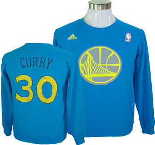Golden State Warriors #30 Stephen Curry Blue Hoody