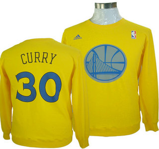 Golden State Warriors #30 Stephen Curry Yellow Hoody