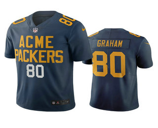 Green Bay Packers #80 Jimmy Graham Navy City Edition Vapor Limited Jersey