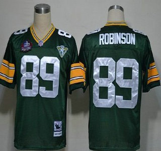 Green Bay Packers 89 Dave Robinson Green Throwback Hall of Fame Class Jersey
