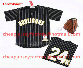 Hooligans #24K Bruno Mars No Name Black Stitched Baseball Jersey