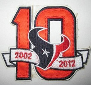 Houston Texans 10th Anniversary Patch