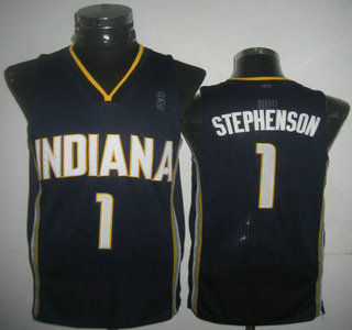Indiana Pacers #1 Lance Stephenson Navy Blue Revolution 30 Authentic Jersey