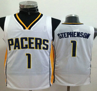 Indiana Pacers #1 Lance Stephenson White Revolution 30 Authentic Jersey